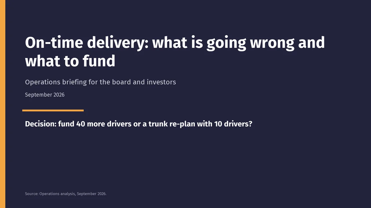 Slide 1 of DeepSeek V4.1 Flash 1017's deck